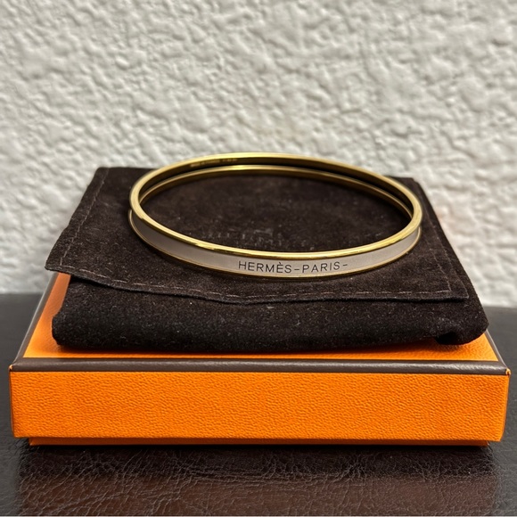 Hermès Uni Bangle Marron Glacé - Picture 2 of 10